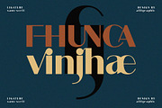 Fhunca Vinjhae Ligature Font, a Sans Serif Font by Font Kingdom (Thumbnail 1 of 6)