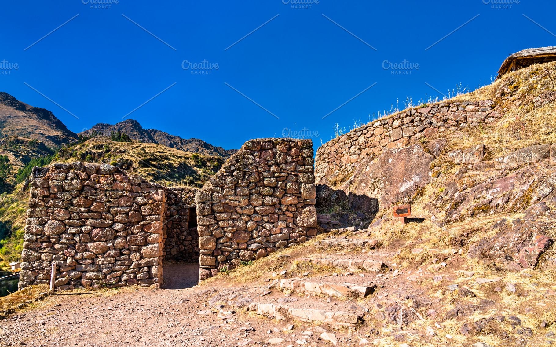 Incan ruins at Pisac in Peru, an Architecture Photo by Leonid Andronov