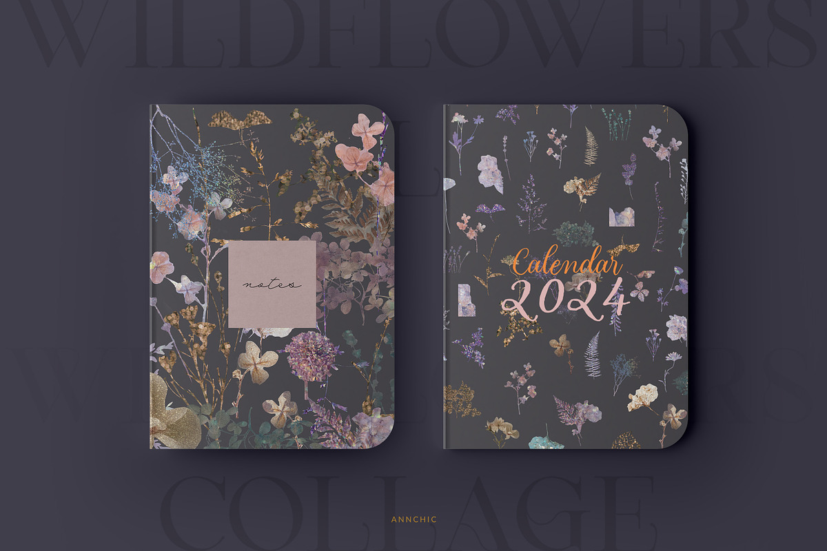 Wildflowers collage collection, a Texture Graphic by Anna Sokol (Photo 12 of 21)