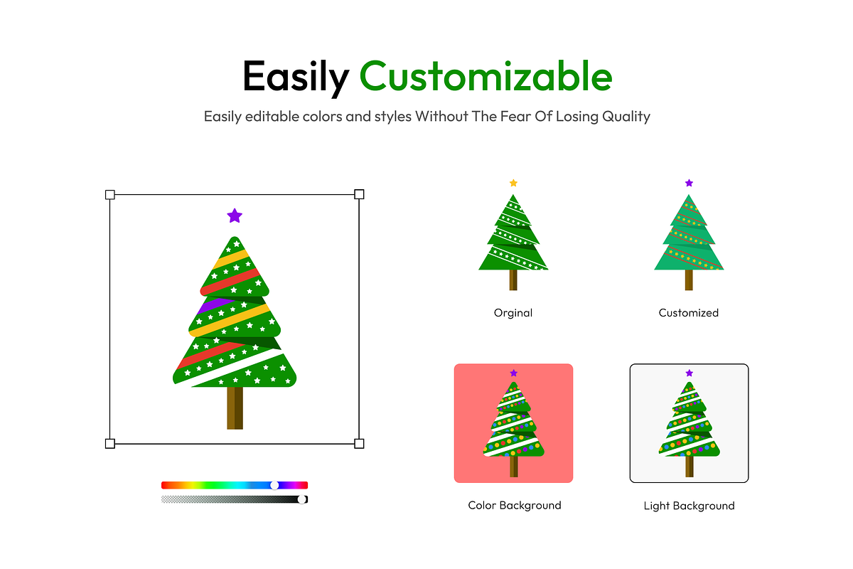 Christmas Tree Icons, a Duotone Icon by Brickclay (Photo 3 of 5)