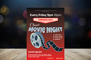 Classic Movie Night Flyer, a Flyer Template by PenciGraphics (Thumbnail 2 of 2)