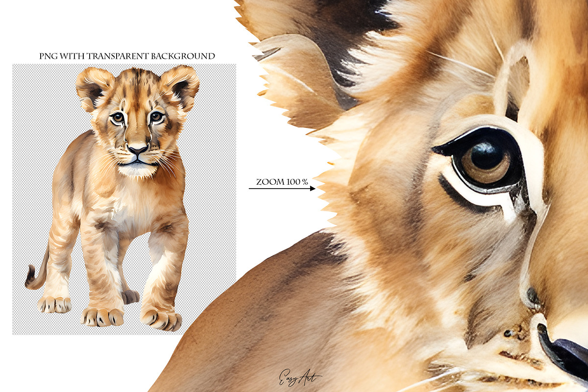 Safari Watercolor Collection, a Graphic by EasyArt (Photo 8 of 11)