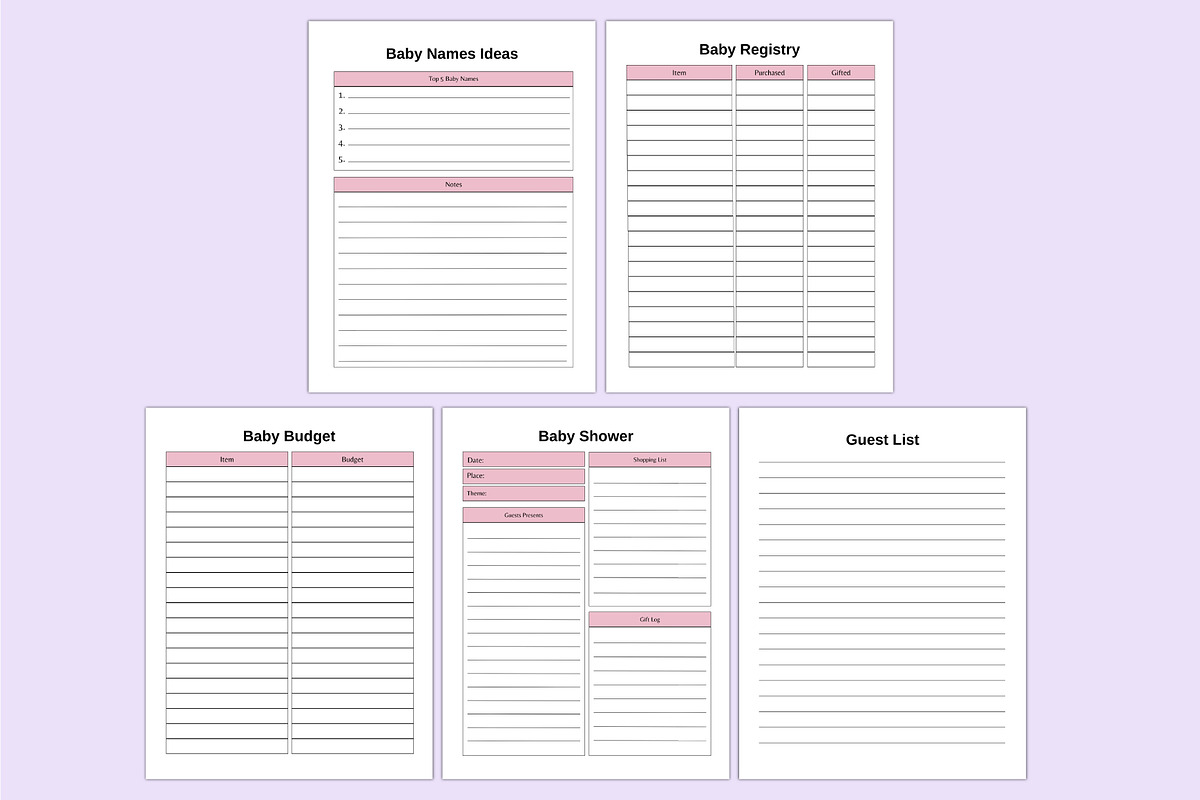 2026 Pregnancy Journal For Canva KDP, a Stationery Template by Shumaya (Photo 8 of 9)