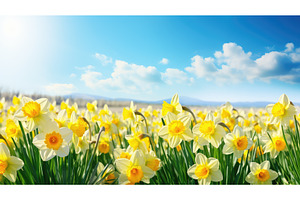 yellow springtime background ai, a Nature Photo by pikepicture