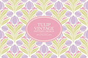 Vintage Tulip Repeat Pattern, a Pattern Graphic by CraftingOnSunday (Thumbnail 1 of 4)