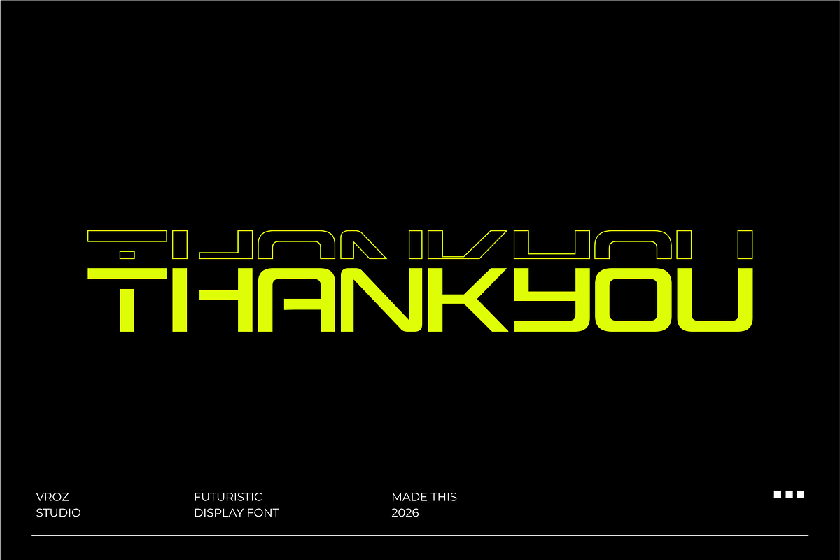 BERSAN – Futuristic Modern font, a Sans Serif Font by Vroz Studio (Photo 8 of 8)