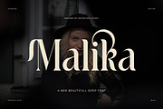 Malika Elegant Ligature Serif Font, a Font by Graphicxell (Thumbnail 1 of 7)