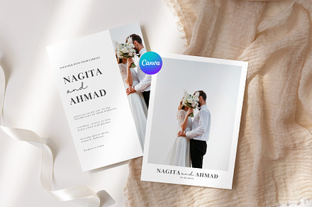 Minimalist Wedding Invitation Card, an Invitation Template by kin9candra