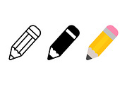 Pencil Vector Icons, a Solid Icon by Artonix (Thumbnail 2 of 2)