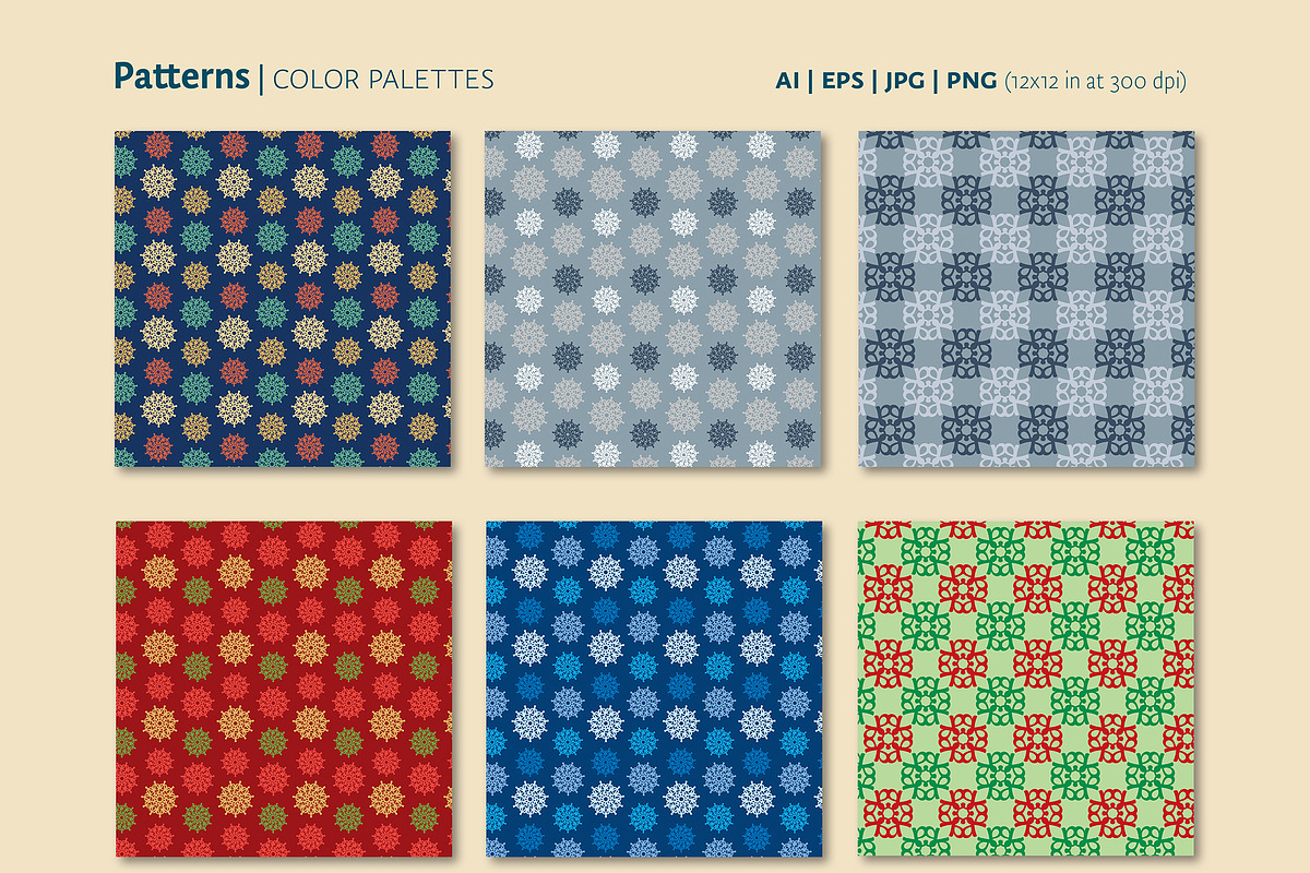 Winter Holidays Joy Collection, a Pattern Graphic by Type Art Crafters (Photo 10 of 15)