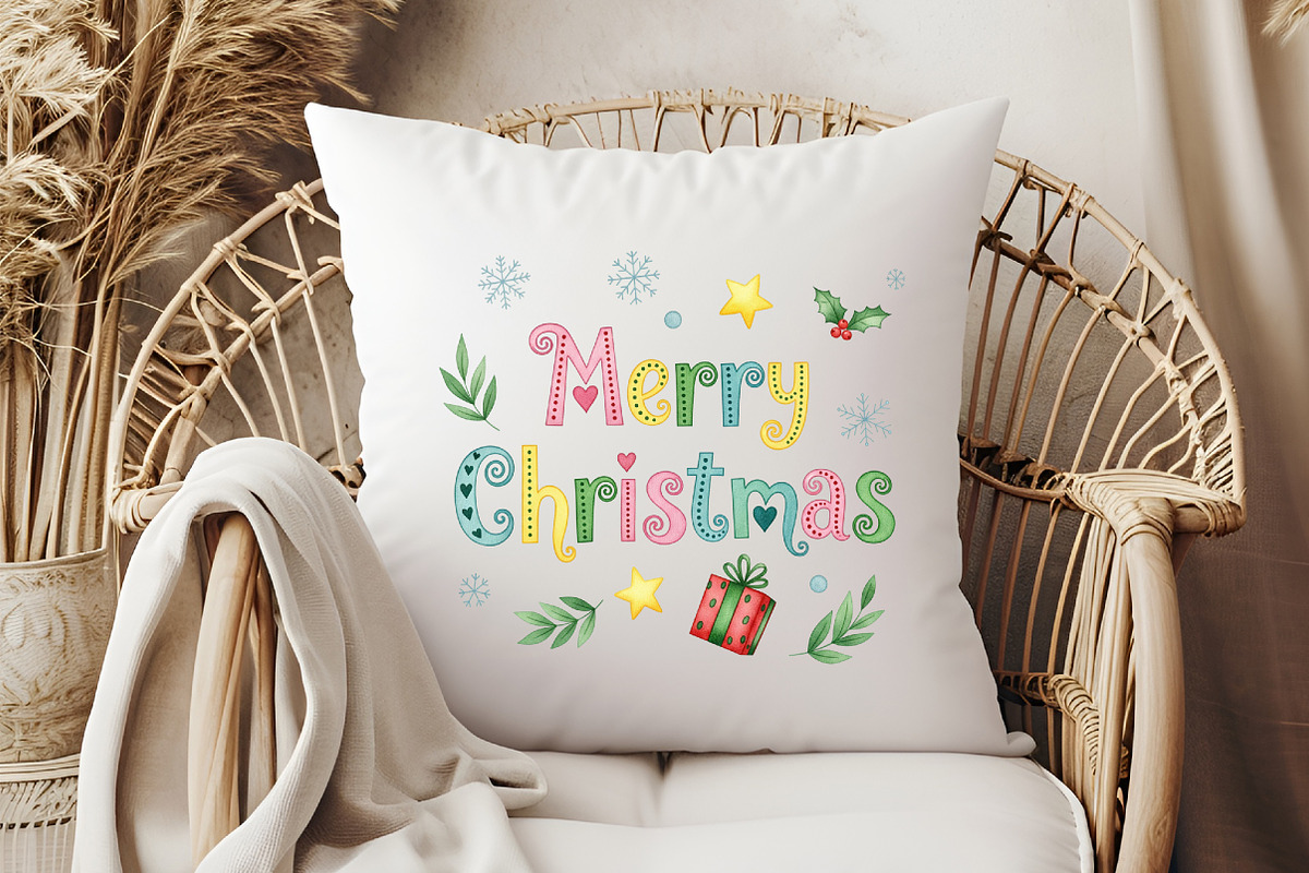 Merry Christmas Sublimation Design, an Illustration by Libby Wishes (Photo 2 of 6)