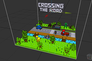 Crossy Road Style Game Voxel Assets