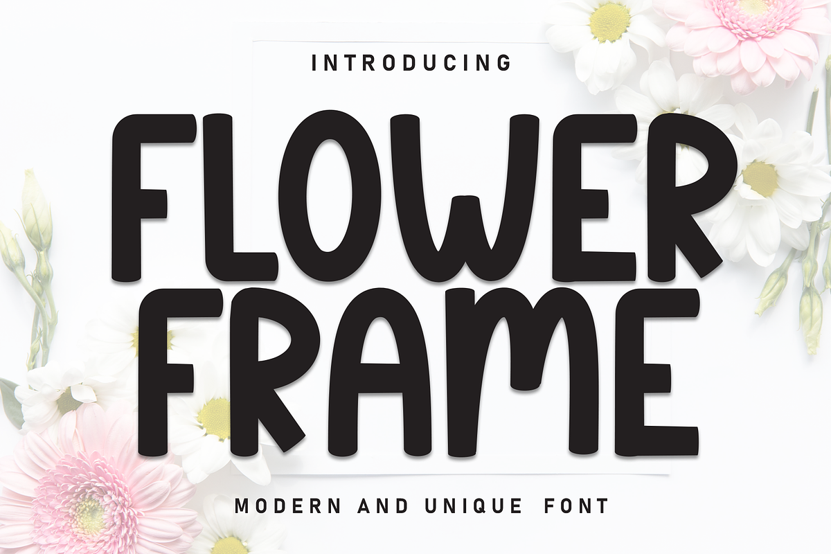 Flower Frame | Script Font, a Script Font by Scratchones (Photo 1 of 8)