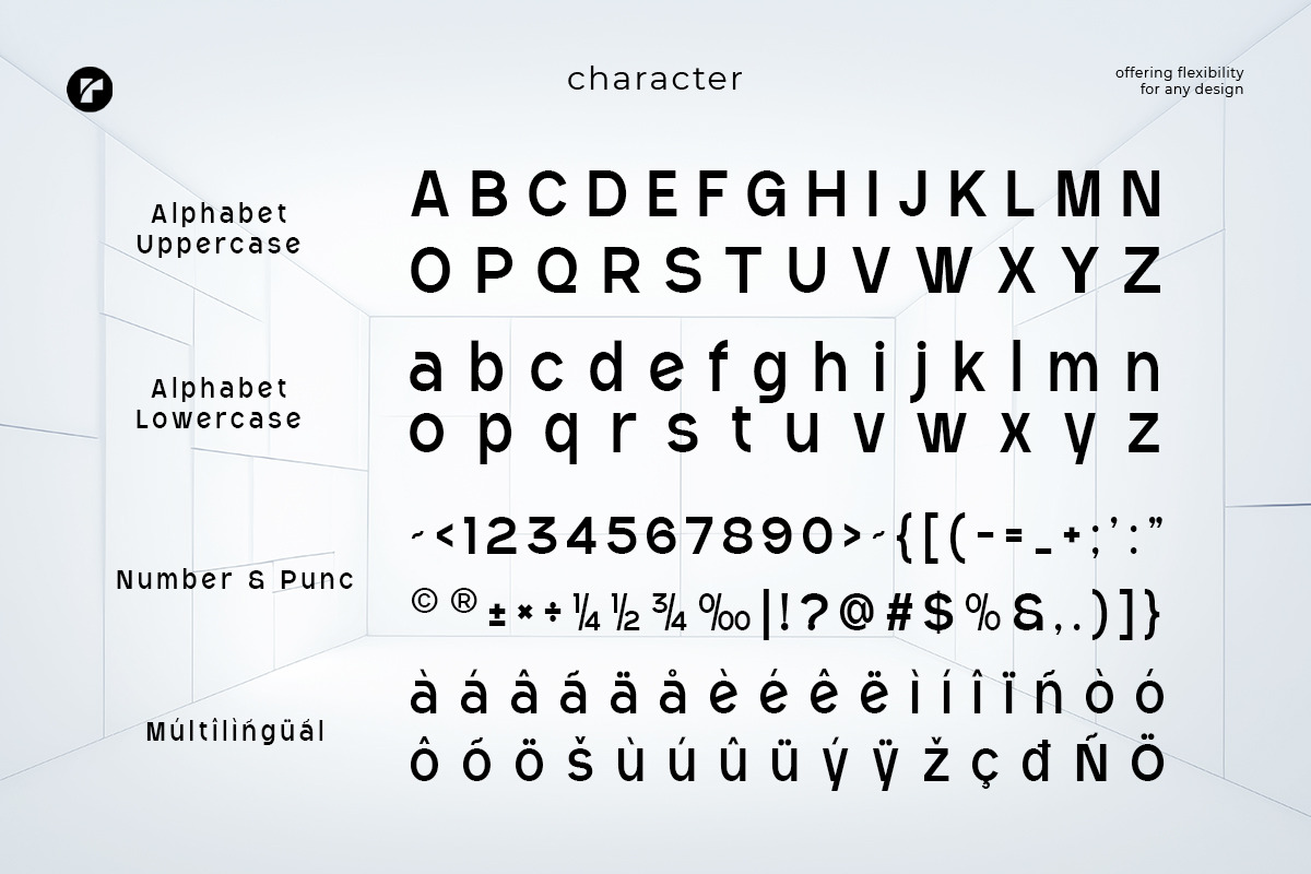Pirage - Modern Geometry Display, a Sans Serif Font by roomspace creative lab (Photo 9 of 11)