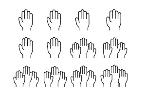 Various hand gestures arranged in a, an Illustration by ZinetroN