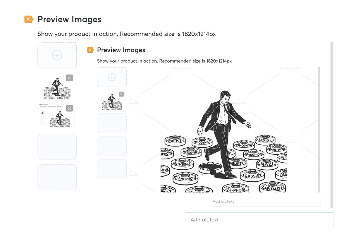 Businessman Avoiding Labels of, a Person Illustration by AlexArt (Photo 3 of 3)