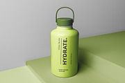 64 OZ Water Bottle Mockup Set, a Packaging Mockup by Mirachma Project (Thumbnail 4 of 9)