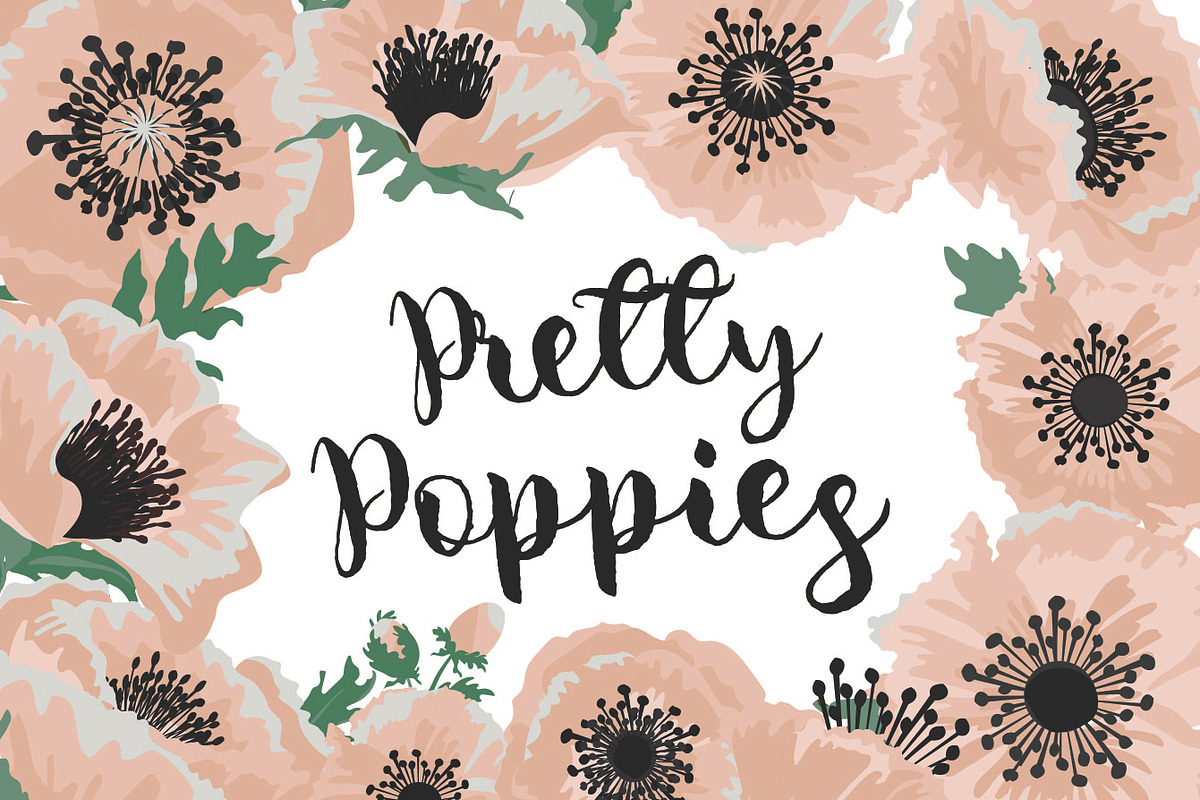 Pretty Poppies Flower Designs, an Illustration by Dizzign (Photo 5 of 5)