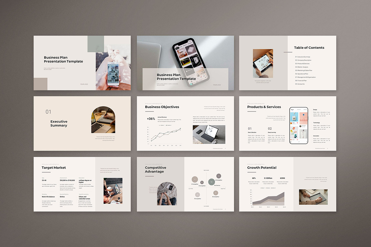 Business Plan Presentation Template, a Presentation Template by CreativityForest (Photo 4 of 13)