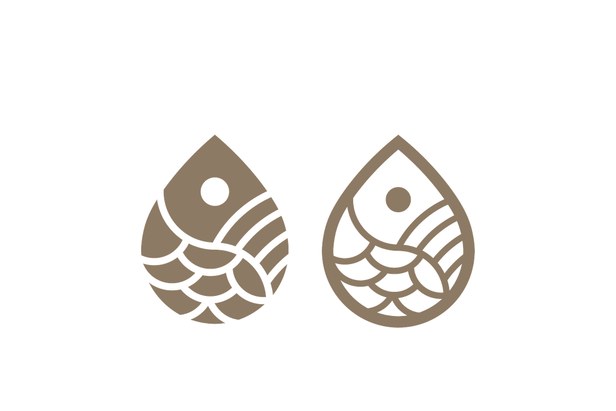 Fish Drop logo Bundle 1, a Branding & Logo Template by D | S Creative Design (Photo 1 of 5)