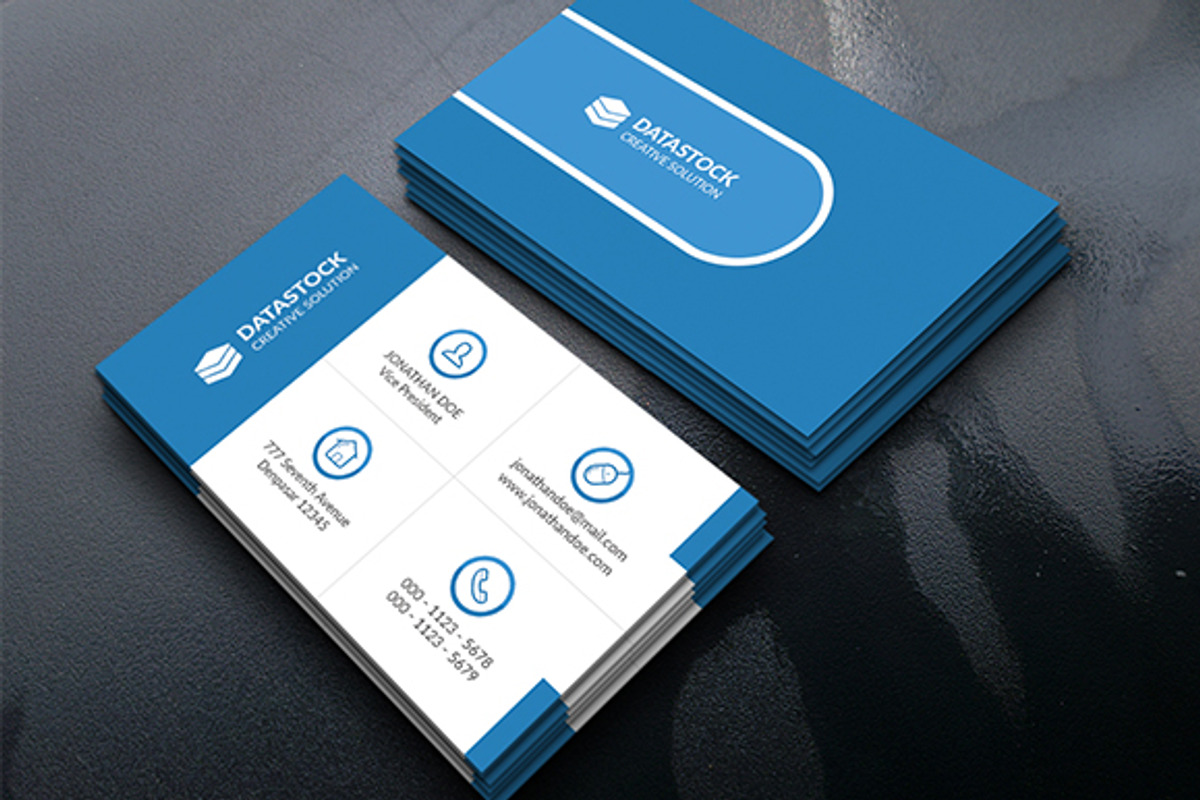 Flat Corporate Business Card, a Business Card Template by InfinityArt (Photo 3 of 5)