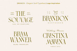 BRANCH - Elegant Serif Typeface