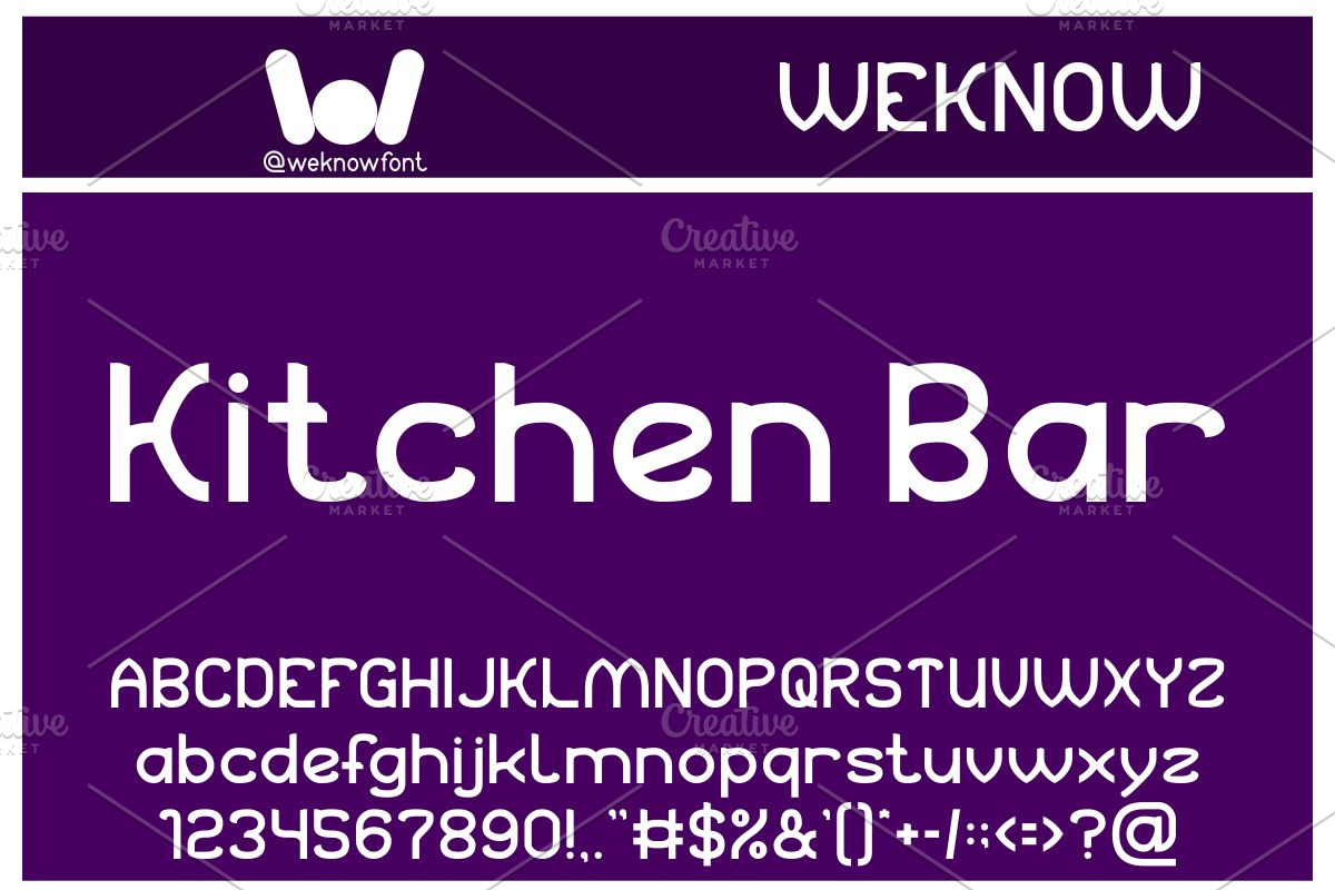 Kitchen Bar font, a Sans Serif Font by weknow (Photo 1 of 8)