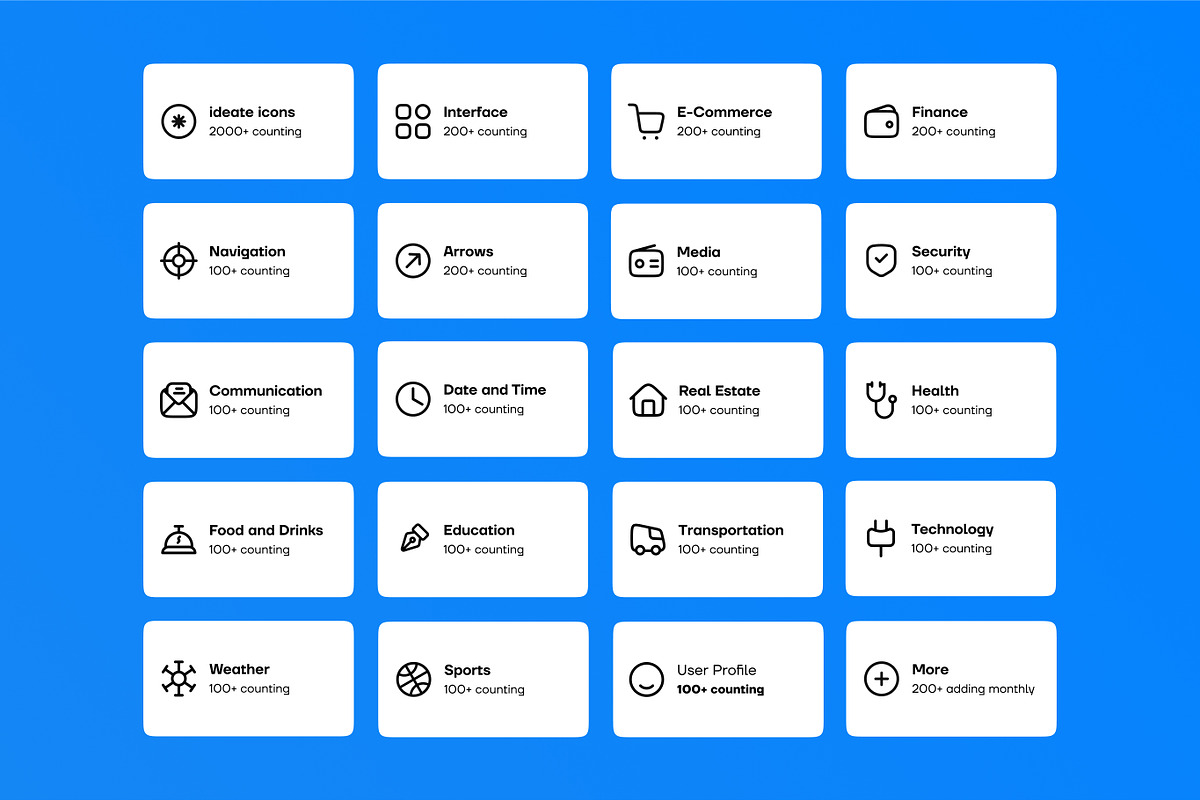 ideate icons - minimal Vector icons, an Outline Icon by Zesan / ideate design (Photo 2 of 5)