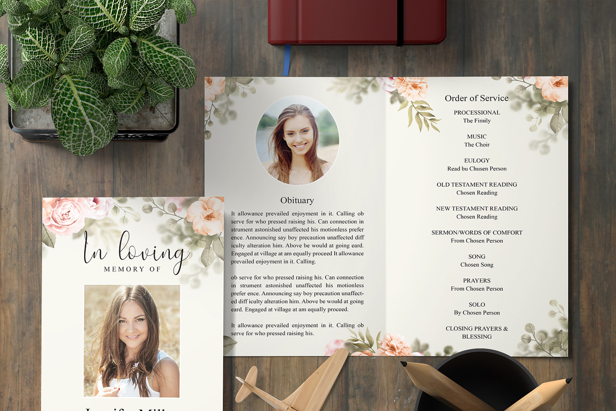 Funeral Obituary Template, an Invitation Template by TemplatesForest (Photo 2 of 3)