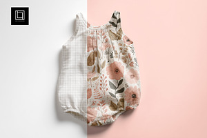 Summer Baby Bodysuit Mockup PSD, a Shirt Mockup by 1001 mockups