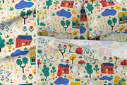 Cute Village Farm Seamless Pattern, a Pattern Graphic by Irina Ostapenko (Thumbnail 5 of 5)