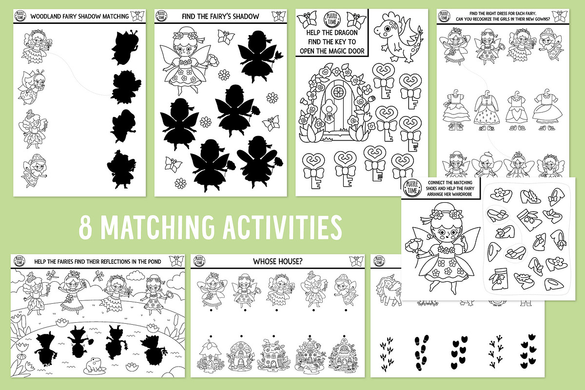 Woodland fairy coloring games, an Education Illustration by Lexi Claus (Photo 5 of 17)
