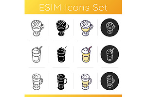 Coffee Shop Menu Icons Set