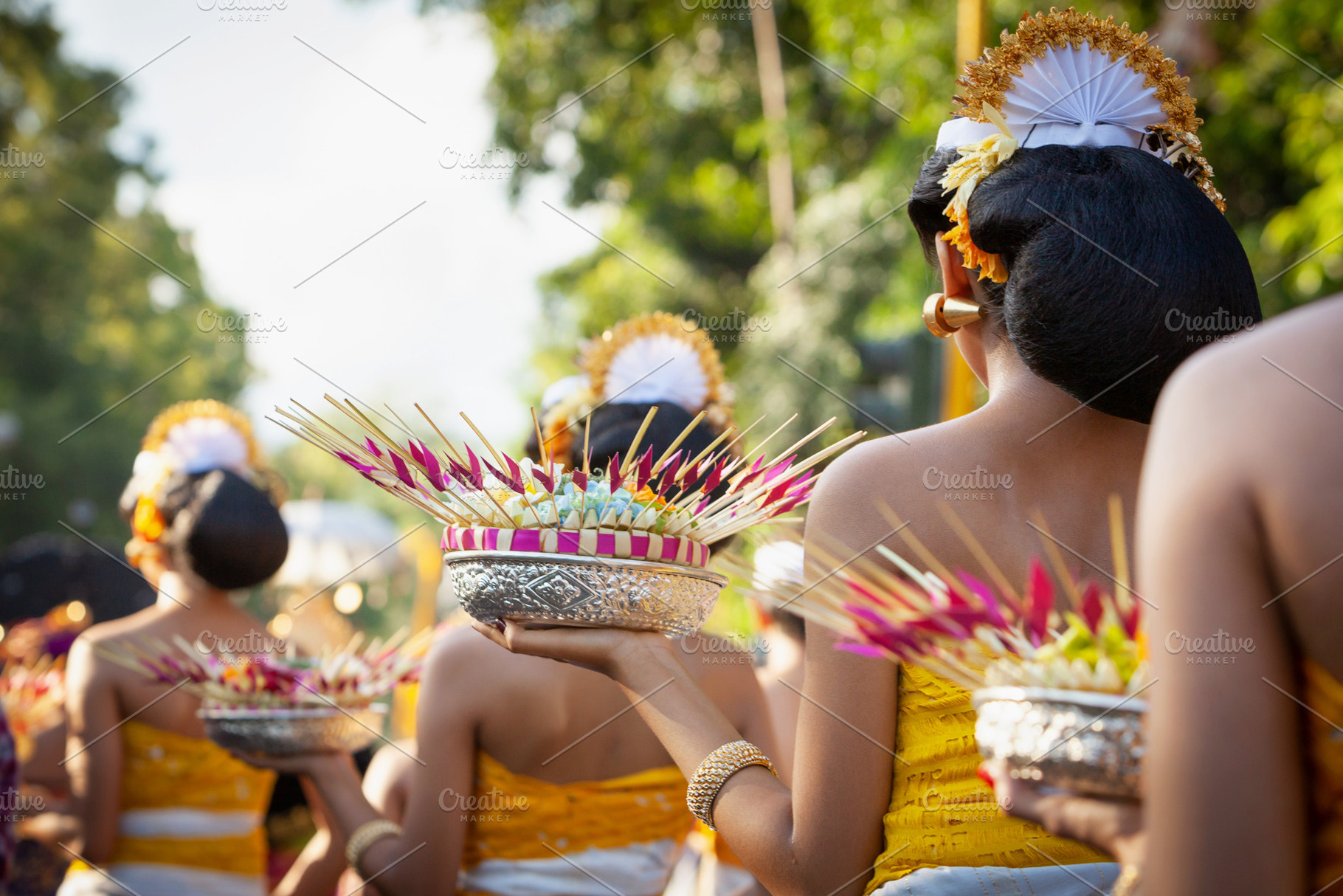 Procession of Balinese women, a Person Photo by Tropical Studio