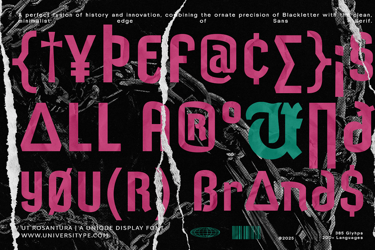 UT Rosantura : A Unique Display Font, a Sans Serif Font by Universitype (Photo 9 of 10)