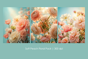 Soft Peach Floral Pack