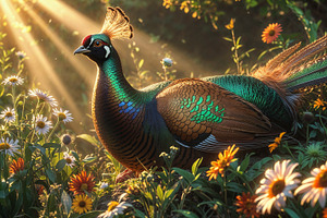 Pheasant-like bird, an Illustration by wavebreak