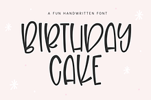 Birthday Cake - Fun Handwritten Font