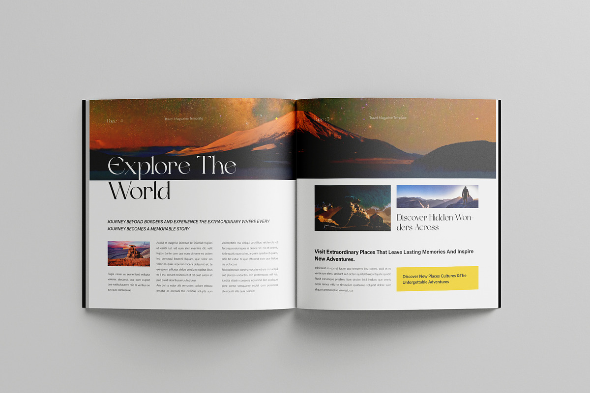 Travel Magazine Template | Square, a Magazine Template by Spark_Creative (Photo 4 of 13)
