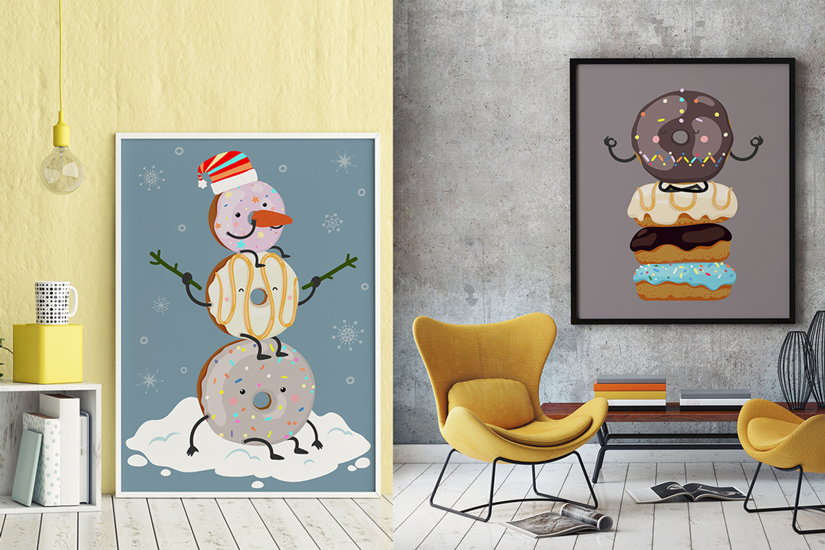 Donuts & Coffee. Graphic set, a Decorative Illustration by Good Genie (Photo 7 of 8)