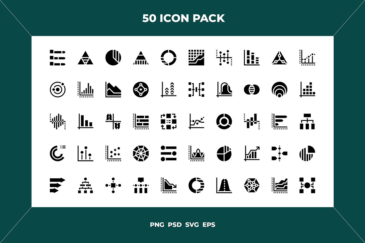 50 Charts and diagrams icons, an Icon by Wencory (Photo 1 of 2)