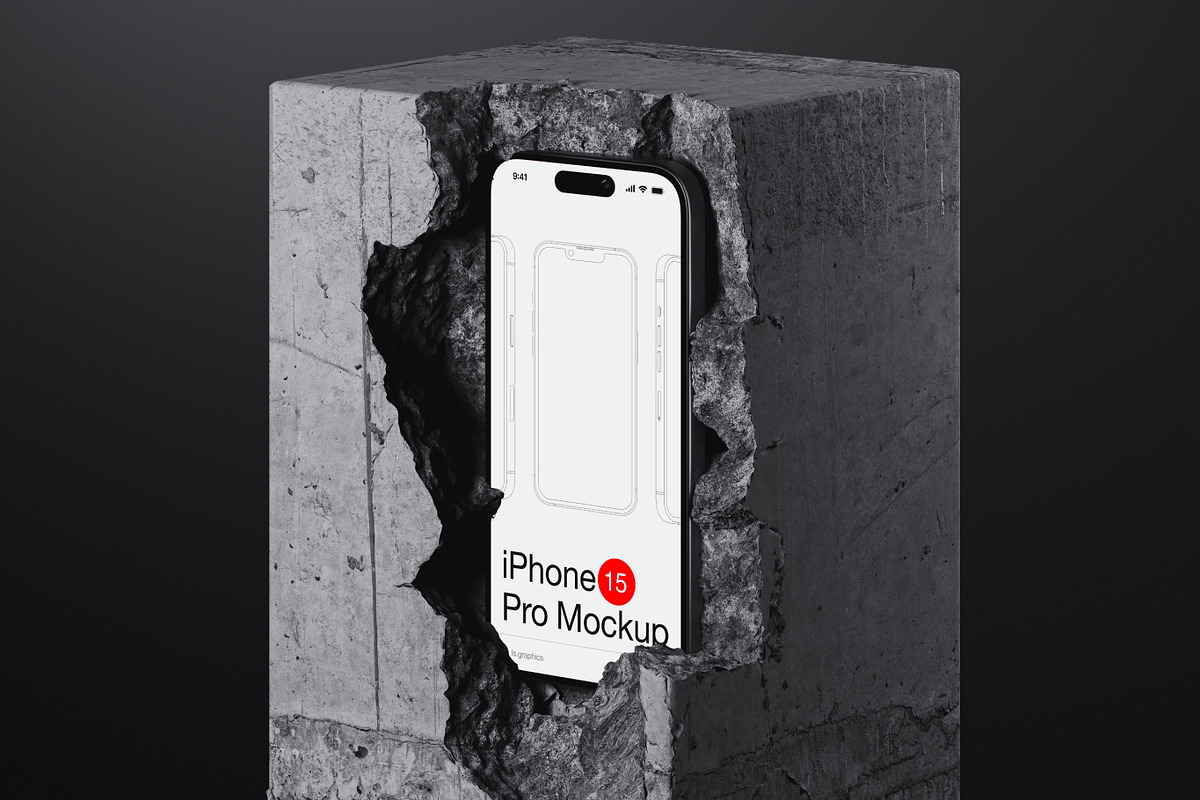 Q-Mockups: Apple Devices, an iPhone Mockup by ls.graphics (Photo 8 of 9)