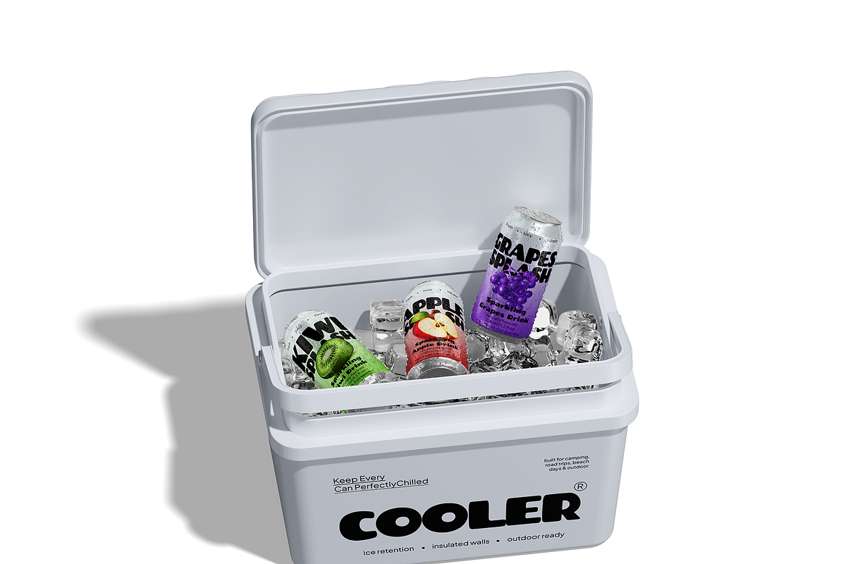 Can Cooler Box Mockup, a Cups & Container Mockup by Bartama Graphic (Photo 2 of 5)