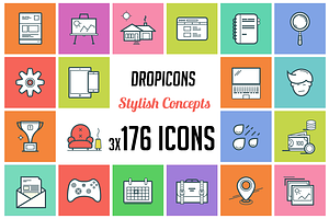 Dropicons - Flat Line Stylish Icons