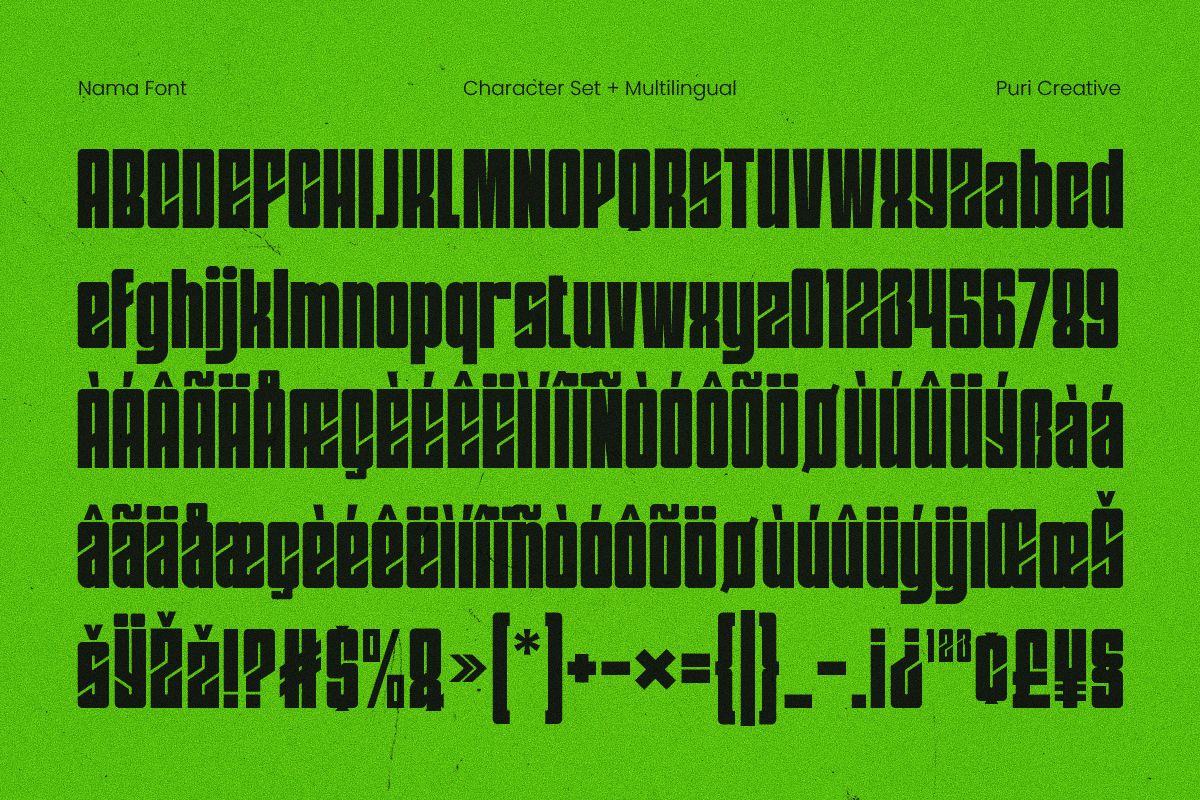 Gridforce - Heavyweight Display Font, a Sans Serif Font by PuriCreative (Photo 4 of 9)