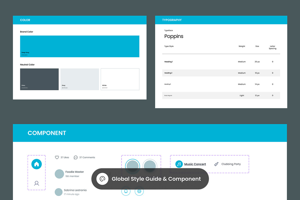 Findfest - Event Club Dashboard, an UI Kit Template by SLAB! Design (Photo 2 of 6)