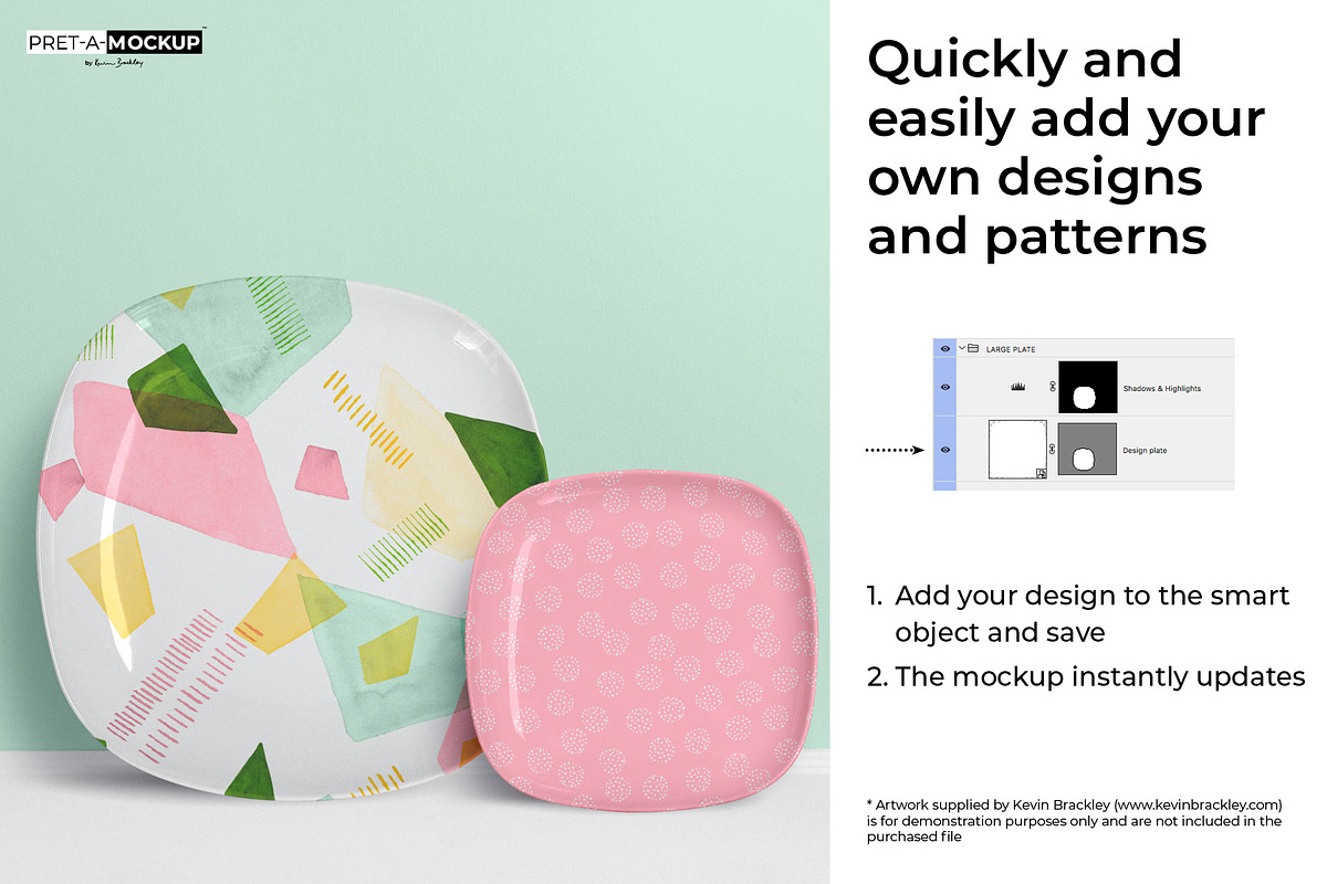 Square Plates Mockup, a Household Mockup by Pret-a-Mockup (Photo 7 of 9)