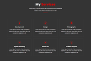 Dark Minimal Personal Branding HTML5, a HTML Template by Themeplaza (Thumbnail 3 of 7)