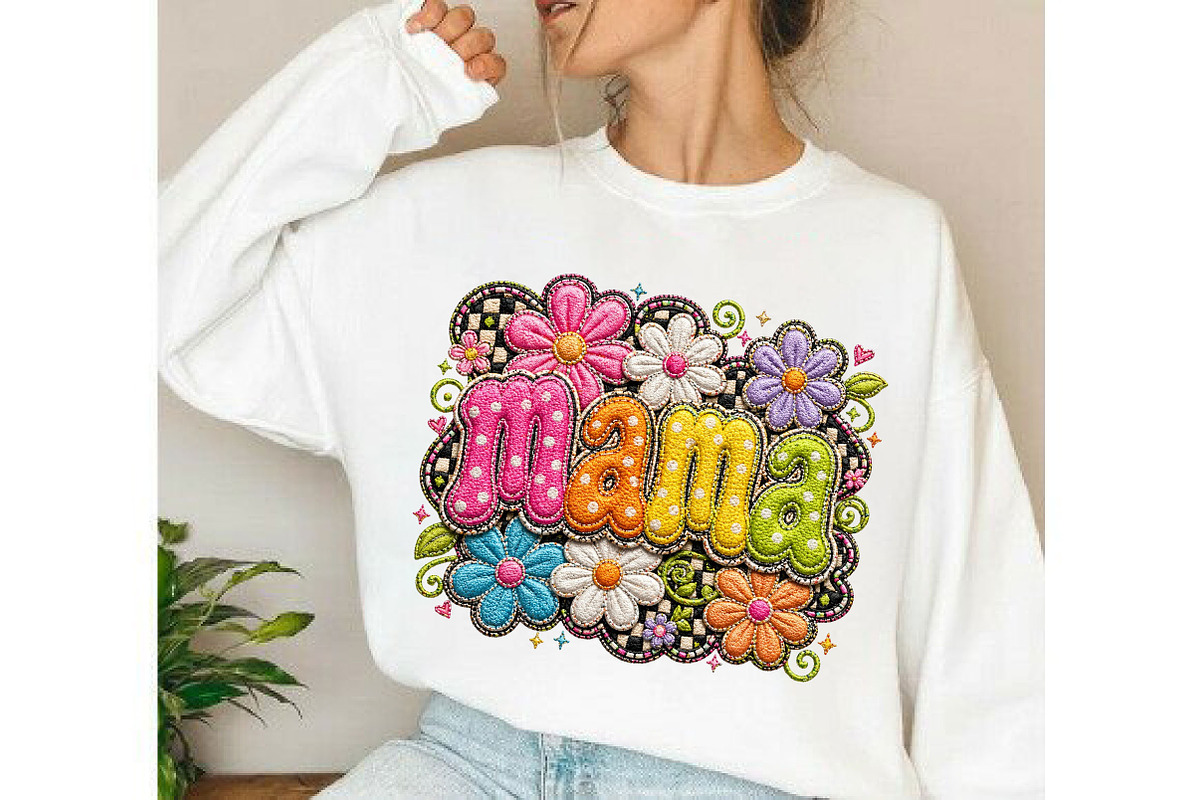 Yarn Floral Mama, Mothers Day PNG, a Transportation Illustration by DreamCafeArt (Photo 3 of 5)