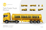 Tank Trailer Truck Mockup Set, an Advertising Mockup by Country4k (Thumbnail 1 of 4)